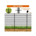 thumbnail image 2 of Qinaqin Hogar Decorativo Metal Garden Fence 10 or 15 Panels No Dig Con Gate Ideal Para Exterior Yard Patio Como Animal Barrier Rustproof Wire Panel (Horizontal) Temporary Dog, 2 of 7