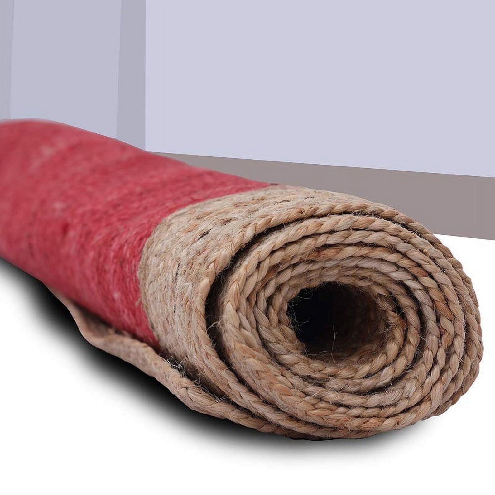 Gahilot International Braided Hemp Rug Border Jute Area Rug