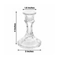 thumbnail image 2 of Efavormart 12 Pack Clear Glass Taper Candle Holders, 4" Reversible Votive Candle Stand - Faceted Pedestal Design, 2 of 4