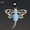 Opal, variant on Hollow Dragonfly Chakra Crystal Bead Pendant Wing Gemstone Quartz Jewelry Insect-Howlite-1PC (Random Pick)
