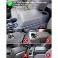 thumbnail image 7 of KBH Center Console Armrest Cover for Ford F150 2004-2014/Expedition 2007-2014, Leather Middle Console Lid Protector for Lincoln Mark LT 2006-2008, Black, 7 of 7