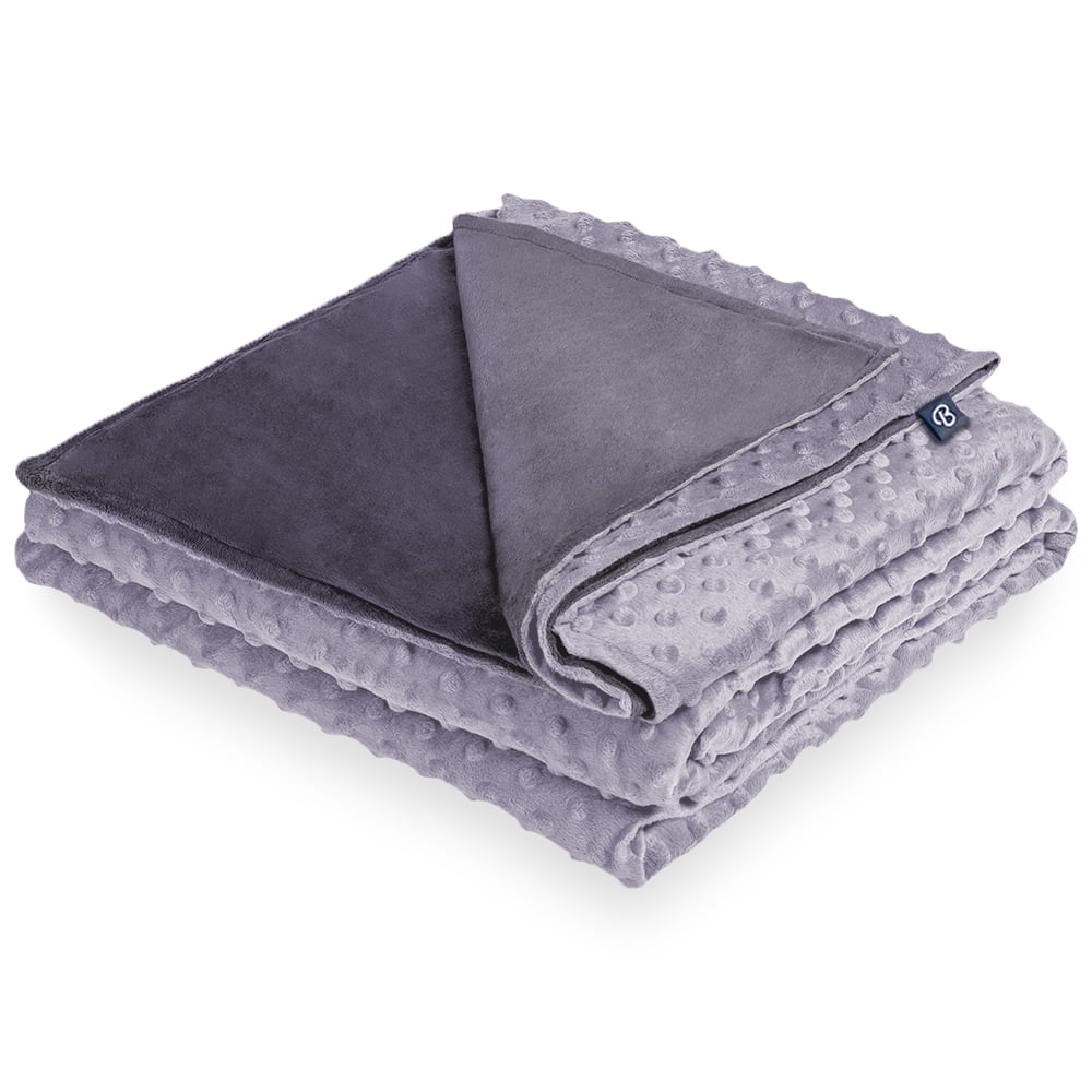 Bare Home Minky Weighted Blanket Cover (48"x72") Circle Pattern (Dusty Purple/Iris) Walmart