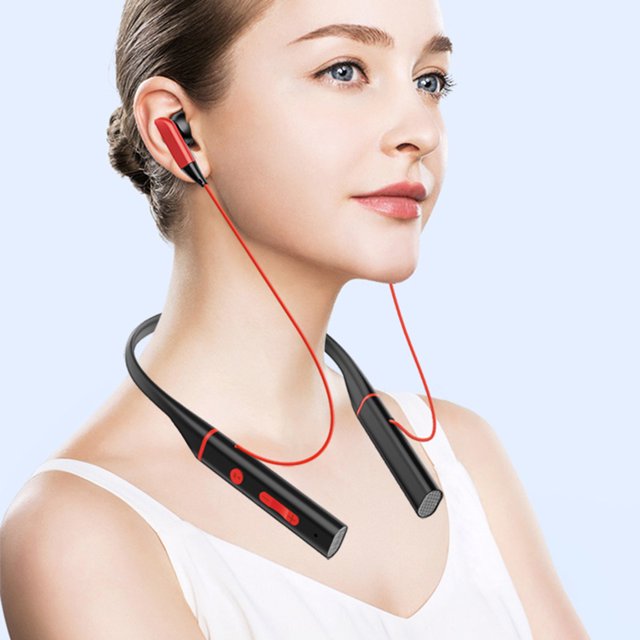 Twowood auricular G15 Bluetooth-Compatible Cuello Magnético Inalámbrico Binaural Auricular In-Ear con estéreo