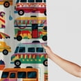 thumbnail image 3 of Shiartex Truck Shower Curtain, Ice Cream Doughnut Burgers Pizza Sushi Hotdog Colorful Food Truck Illustration, Cloth Fabric Bathroom Decor Set with Hooks 69x72, 3 of 7
