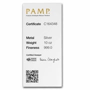 10 oz Silver Bar - PAMP Suisse (Serialized)