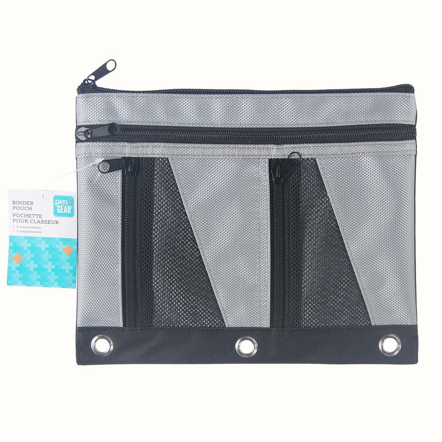 Pen+Gear Quad Binder Pouch Silver