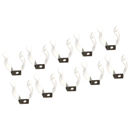 T8 LED Tube Holder Brackets, 10 Pcs Stainless Steel U Clips with Coating for 8FT Fluorescent Light Fixtures