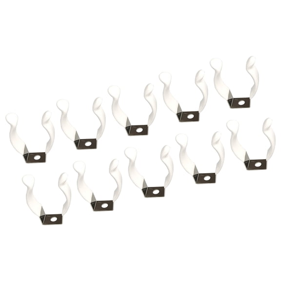 T8 LED Tube Holder Brackets, 10 Pcs Stainless Steel U Clips with Coating for 8FT Fluorescent Light Fixtures
