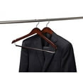 thumbnail image 6 of Quality Hangers 10 Wooden Curved Hangers Beautiful Sturdy Suit Coat Hangers with Locking Bar Chrome Hooks (10), 6 of 6