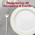 thumbnail image 4 of Smarty Shiny Gold Moderno Disposable Plastic Dessert Forks 240ct, 4 of 6
