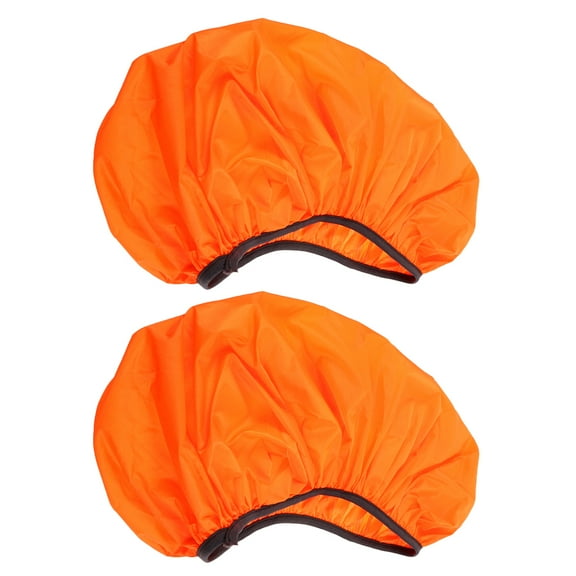 TEHAUX Toilet Seat Cover Orange Waterproof for Business Owners 2Pcs