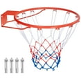 thumbnail image 1 of Costway Panier de Basketball de 18 Pouces à Monter au Mur Ou à la Porte avec Filet Toutes Saisons Orange, 1 of 9