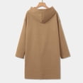 thumbnail image 5 of Women's Trench Coat Elegant Plain Warm Transition Coat Winter Jacket Long Sleeve Autumn Winter Jacket Lapel Coat Casual Jacket Women Women's Jacket Womens Lightweight Jackets Casual Jacket Hoodie for, 5 of 6