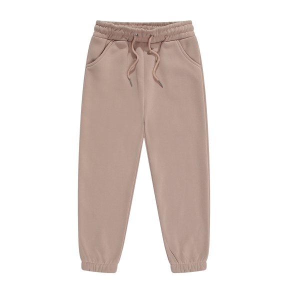 Fgnfyis Stylish Girls Winter Long Pants for Comfortable Elastic Waist Soft Casual Trousers Durable Kids Sportswear Everyday Wear Beige 12-13 Years