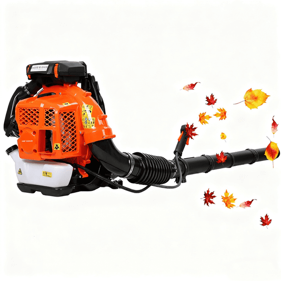 Floseru 80CC Backpack Leaf Blower – Gas Powered 900 CFM 206 MPH High Airflow for Lawn Care, Low-Vibration Harness, Clears Leaves, Debris & Snow