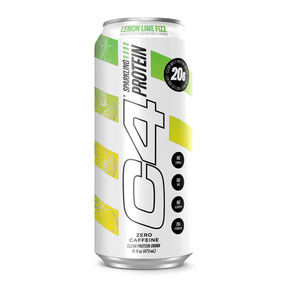 C4 Clear Protein Soda Lemon Lime Fizz, Ready to Drink, 16 fl oz