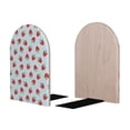 thumbnail image 2 of Lsque Hand Drawn Strawberry Printed Wood Bookends,Non-Skid Bookend for Shelves,Heavy Duty Support Bookends,Non-Slip Foam Pads for Office, Home, and Library,1 Pair, 2 of 8