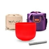 TOPFUND Red C Note Crystal Singing Bowl Root Chakra 10 inch with Heavy Duty Carrying Case and Singing Bowl Suede Striker