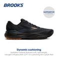 thumbnail image 2 of Zapatillas de Running Brooks Adrenaline GTS 24 para Hombre, Negras Talla 9.5, 2 of 6