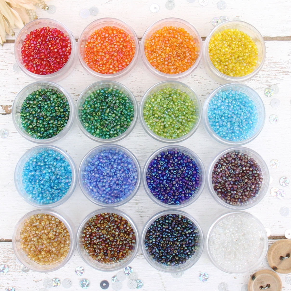 OUTUXED 7200pcs 4mm Glass Seed Beads for Friendship Algeria