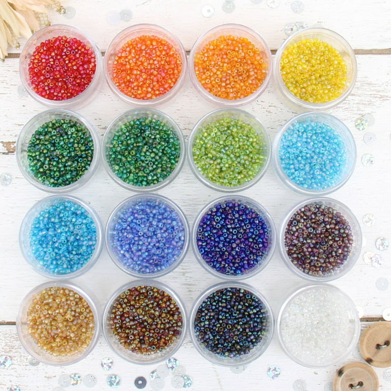 Violet Jewelry Beadss, 2mm Multi Colored Glass Seed Bead, Real Crystal  Grass Beads Bulk for Clothingsmall Beads,Small Beads for Bracelets  Ornaments