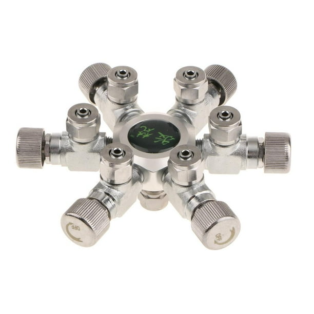 Distribuidor regulador del regulador del divisor del dióxido de carbono del CO2 del acuario de 2/3/4/6 vías Gloria Divisor de CO2 para acuarios
