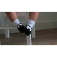 thumbnail image 3 of Baby Emporio-Baby girl socks that look like Mary Jane shoes-cotton-satin bows-0-12 Months-FESTIVE BLACK, 3 of 6