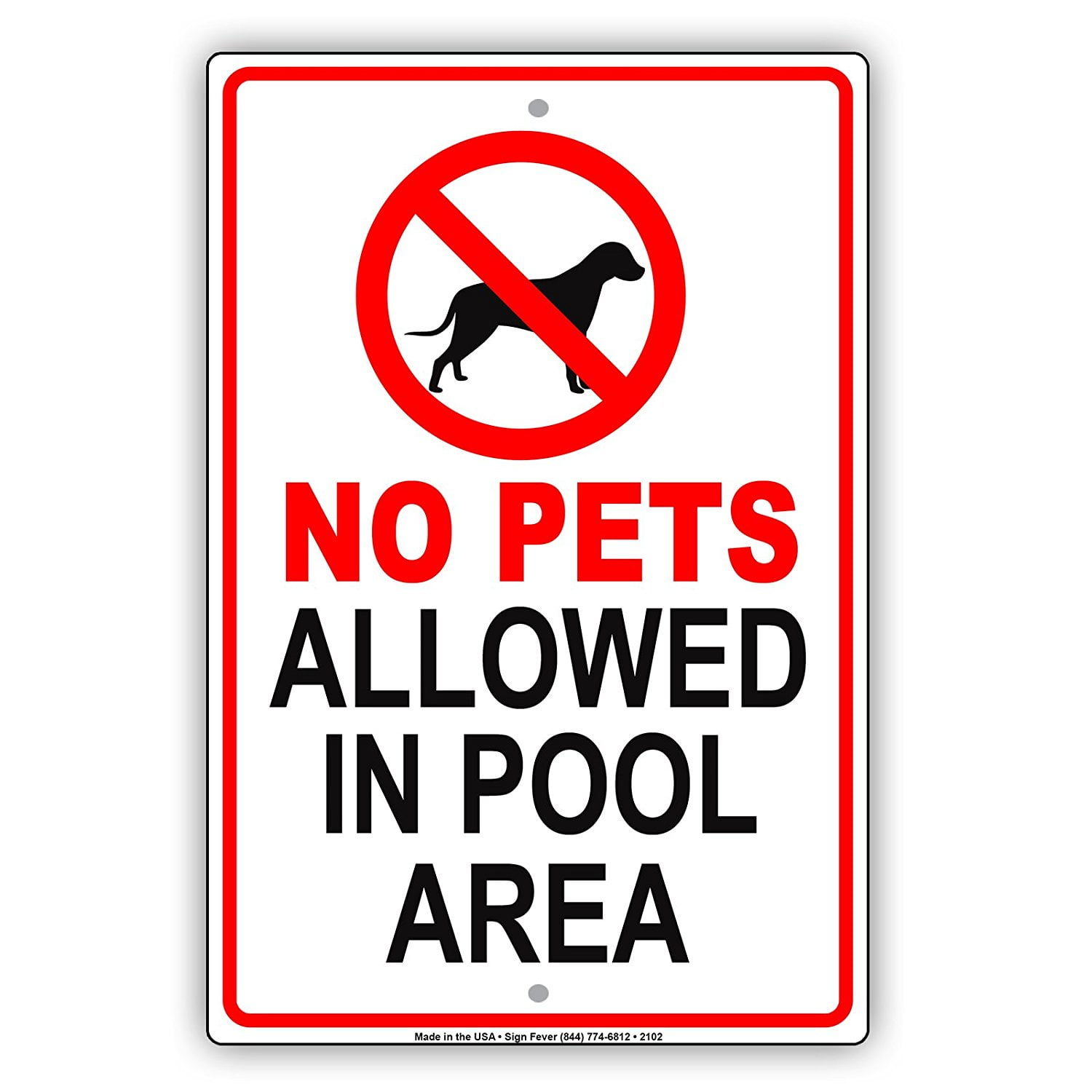 No Pets Allowed In Pool Area Property Restriction Caution Warning