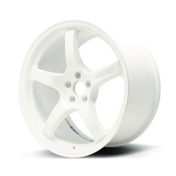 18 x 9.5 in. 57CR Plus 38 mm Offset 5 x 114.3 mm Bolt Pattern Wheel, Ceramic White Pearl