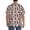 thumbnail image 3 of Uemuo Christmas Cat Pattern Cotton Linen Short Sleeve Shirts,Casual Lightweight Button Down Shirts,Vacation Beach Summer Tops-X-Large, 3 of 7