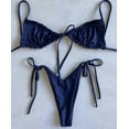 thumbnail image 4 of Bikini Triangle Aguichant pour Femmes, Soutien-Gorge Froncé et String, Maillot de Bain, 4 of 4