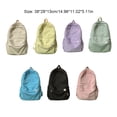 thumbnail image 3 of Sonducket de nailon resistente al agua para mujer, bolso de viaje clásico Simple, de hombro para estudiante adolescente, gran capacidad, blanco Type2 NO2, 3 of 6