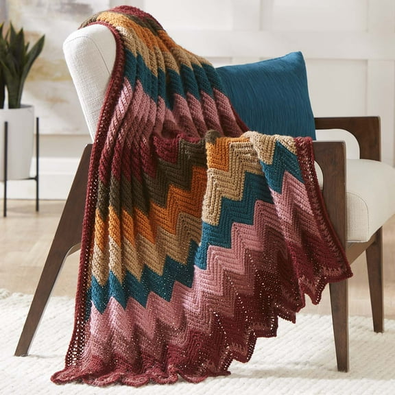 Herrschners® Sienna Ripple Afghan Crochet Kit