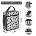 thumbnail image 3 of Police and Star White Pattern Insulated Lunch Bag for Men Women,Waterproof Lunch Box for Work,Picnic or Travel,Thermal Insulation,10.63x9.06x3.54 Inches, 3 of 5