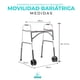 thumbnail image 5 of Andadera Bariátrica Reforzada | Soporta 200 kg | Llantas Dobles 5” | Ajuste de Altura | Plegable y Ergonómica | Andador en U para Mayor Espacio, 5 of 9