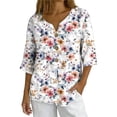 thumbnail image 2 of Xuyuer Solid Button Shirt Blouse - Women's Fashion Loose Female Neck T-Shirt Style Top for Smart Casual Office Wear, Weekend Brunch Outings & Effortless Minimalist Everyday Style, 2 of 7