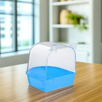 Milisten Parakeet Parrot Bath Tub Semi-transparent Bird Canary