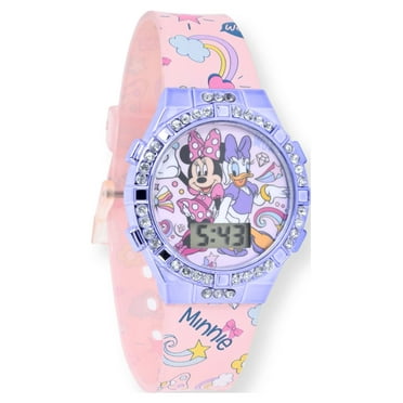 Disney Minnie Mouse and Daisy Unisex Child LCD Watch with Printed Silicone Strap (MN4320WM)