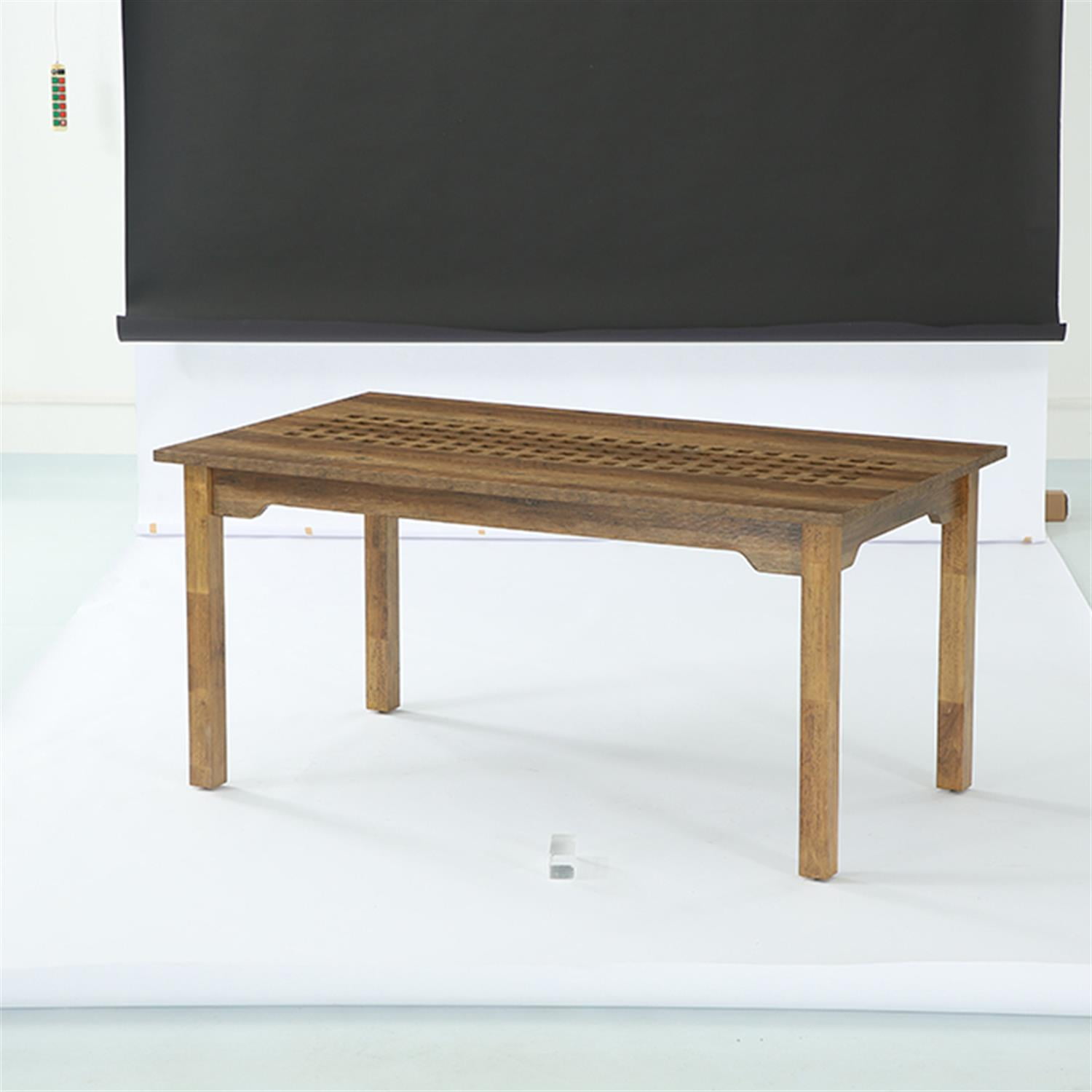 Demi Bonn 63" Wood Rectangular Dining Table for 6-8 People, Farmhouse Breakfast Table for Dining Room, Home Office, Living Room Furniture, Brown