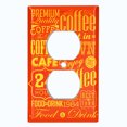 thumbnail image 2 of Metal Light Switch Wall Plate Outlet Cover (Coffee Shop Cafe Restaurant Sign Red Yellow - Single Duplex), 2 of 2