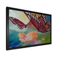 thumbnail image 2 of Designart 'Butterflies On Pink Flowers' Traditional Framed Art Print, 2 of 4