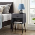 thumbnail image 6 of VECELO Nightstand with Drawer and Open Shelf, Industrial Side End Table for Bedroom/Living Room/Office, Gray, 6 of 8