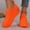 Orange, variant on Women's Thick-Soled Solid Color Height-Enhancing Breathable Large Size Fly-Knit Lightweight Casual Shoes