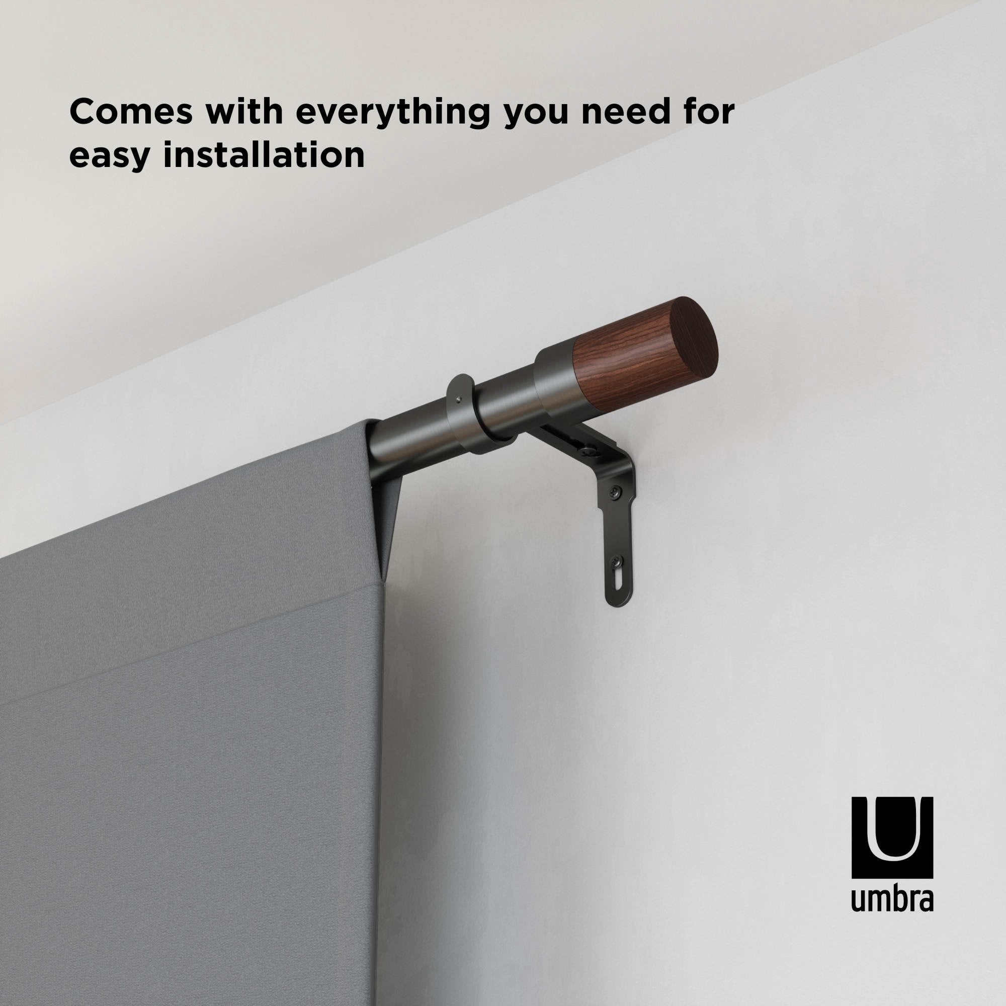 Umbra Blok 1" Expandable Curtain Rod 36-72"