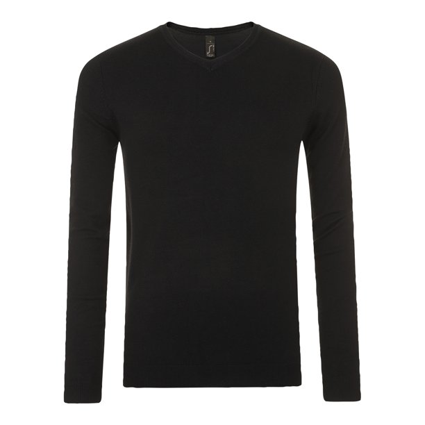 SOLS - Jersey con cuello en V modelo Glory para hombre (Negro)