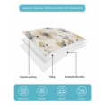 thumbnail image 5 of Quilts Full Size, Gray Beige Floral Soft Comforter Bedding Set for Bed, Spring Modern Botanical Flowers Blossom Lightweight Quilted Bedspread with Pillow Cover(2 Pieces) for All Season, 78x90 Inch, 5 of 6
