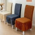 thumbnail image 5 of BloomLoom Dining Chair Cover, Elastic Chair Cover, With Bubble Skirt, Full Chair Cover Cover, Universal, Suitable For Home,Dining Room,Green, 5 of 9