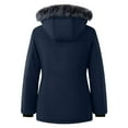 thumbnail image 6 of AUNVITO Women's Winter Detachable Hood Down Jacket with Warm Fleece Lining Casual and Functional Style, 6 of 9