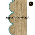 thumbnail image 5 of Jaipur Art And Craft Jute Area Rug Beige Sky Blue Border Rectangle Braided Carpet (2x6 Sq ft), 5 of 7