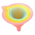 thumbnail image 4 of 5 Pcs Plastic Funnel Set Funnels, Multipurpose Funnels Wide Mouth Funnel, Rainbow Colours Kitchen Suitable for a Variety of Bottles, Cans Kitchen Gadgets Accessories, Multicolor, 4 of 9